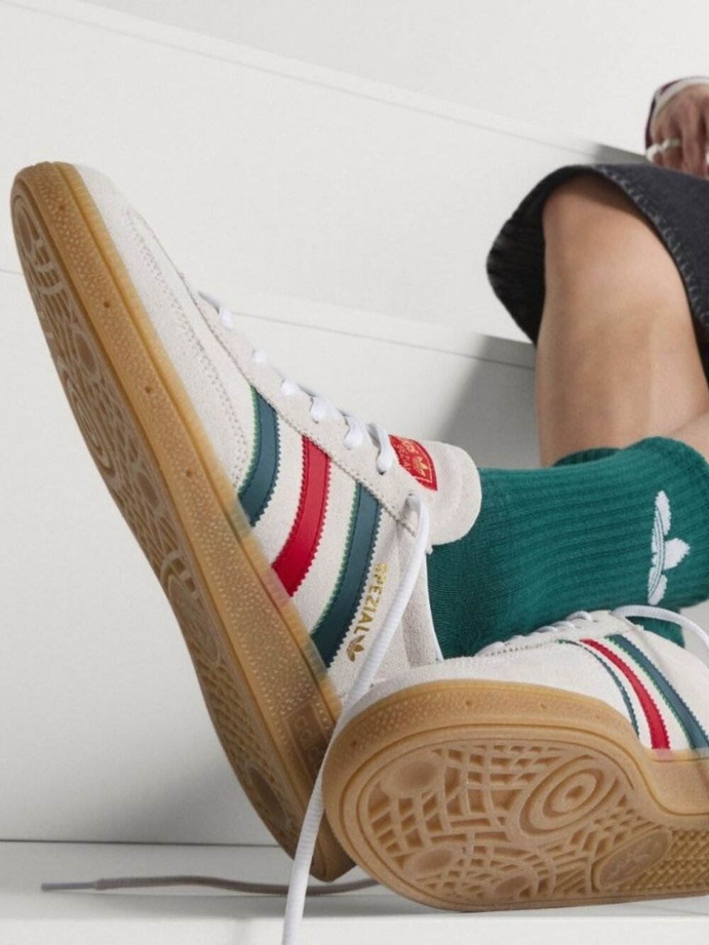 Adidas Handball Spezial Mexico White Aurora Ivy Red Shoes HP3674 Size 6.5